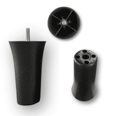 Imagem de Kit c/6 Pés Turim para Cama Box 12cm - Plástico Resistente - Baú Ferra