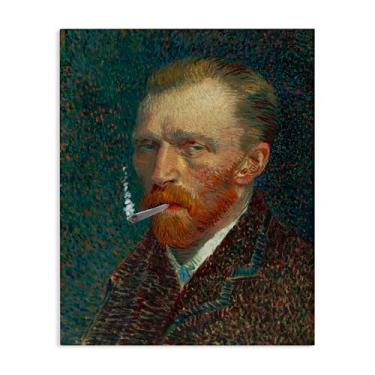 Imagem de Stupell Industries Retrato de Van Gogh com arte de parede em tela fumê, design por Masters Redux, 20 x 16
