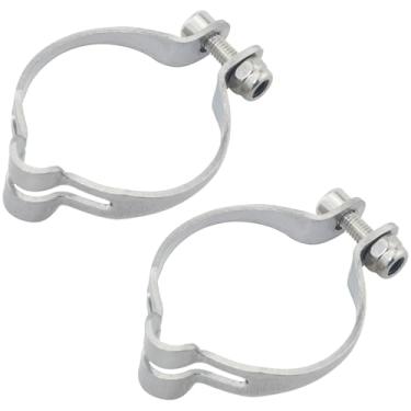 Imagem de FMHXG 2 peças de freio de bicicleta e cabo de desviador base guia base 25,4 mm anéis de metal cabo de desviador guia de base clipe tubo de linha de encaixe para bicicletas de montanha