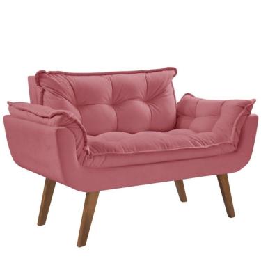 Imagem de Poltrona Opalla 2 Lugares Suede Dsalla Rosa