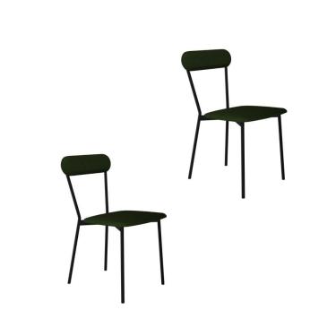 Imagem de Cadeira Vintage Emília Fixa C-4 Pes 450 X 505 X 810 Mm C-2 Un.cy.vd.msg Verde Musgo City