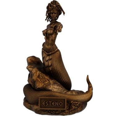 Imagem de Estátua Esteno Mitologia Grega Estatueta - Górgona - Versão 3 (Cor Cobre Antigo)