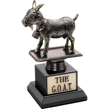 Imagem de Landical Troféu de cabra G. O. A. T O maior de todos os tempos, presente de apreciação de troféu engraçado para chefe, colega de trabalho, campeão da liga de amigos presentes de reconhecimento de