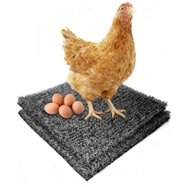 Imagem de 2 peças de almofadas de assentamento para galinheiro, 30,5 x 30,48 cm, almofadas de plástico para galinheiros, acessórios para galinheiros, caixa de galinha, postura de ovos, cinza