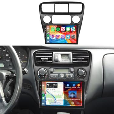 Imagem de Rádio Honda Accord 6th 1998-2003, DSP EQ integrado Android 13 estéreo para carro com carplay sem fio Android Auto, 5.0 Bluetooth, tela sensível ao toque IPS HD de 9 polegadas, GPS, câmera de backup FM