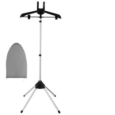 Imagem de Tábua de passar a ferro, suporte telescópico para roupas com vestidos, ternos, camisas, para secagem, altura ajustável, moldura de 4 pernas e suporte de roupas dobrável