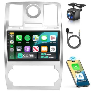 Imagem de Para Chrysler 300 300C 2005-2010 rádio estéreo automotivo com Snapdragon 8 Core 4GB + 64GB 9 polegadas IPS Touchscreen sem fio Carplay/Android Auto DSP Hi-Res 5/6GhzWiFi GPS Android 13 FM/RDS SWC