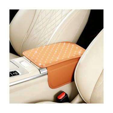 Imagem de Sandfren Capa de console central de carro, protetor de caixa de armazenamento de apoio de braço de veículo com 2 sacos de armazenamento, almofada de console central interna automotiva, universal para