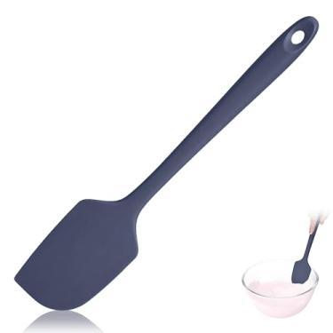 Imagem de Lilybeam Espátula resistente ao calor de 28,8 cm (28,8 cm), raspador de silicone de cozinha para cozinhar, assar, misturar, mexer, mexer, panelas antiaderentes, tigela (azul da meia-noite)