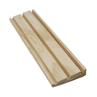 Imagem de MotiveTech Bandeja para dominó, suporte para dominó, decoração educativa para casa, faça você mesmo, suporte de mesa para exibição de ornamentos, madeira, Sulco Inclinado