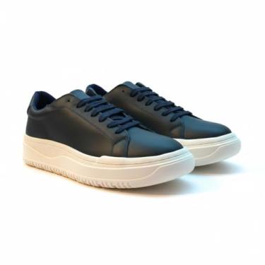 Imagem de Tenis Casual Masculino Polo London Club, Cano Baixo Couro Confort Premium (Marinho, BR, Adulto, Numérico, 40)