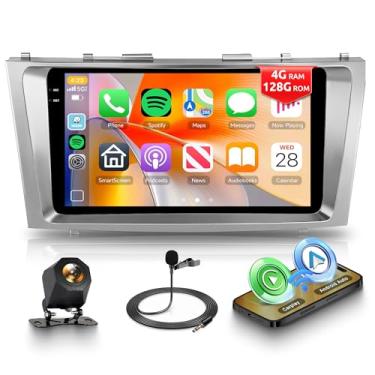 Imagem de Orderich Rádio veicular Android 4G + 128G para Toyota Camry 2006-2011 com CarPlay sem fio Android Auto, tela sensível ao toque de 23 cm, conexão de espelho estéreo para carro, navegação GPS, WiFi