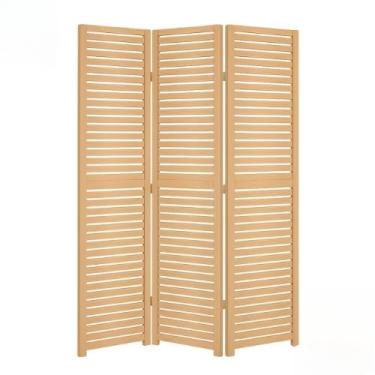 Imagem de Biombo de Madeira MDF Dobrável – Divisória Elegante para Sala e Quarto(Cru)
