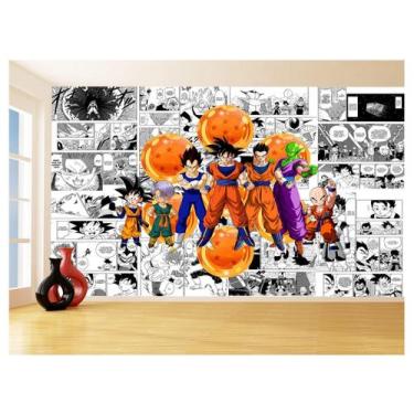 Imagem de Papel De Parede Dragon Ball Goku Vegeta Anime 3,5M Dbz193 - Você Decor