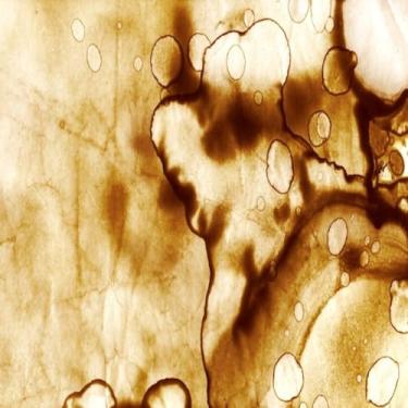 Imagem de Quadro Decorativo de Arte Abstrata com Manchas de Café e Texturas Modernas para Decoração de Ambientes 40x40cm