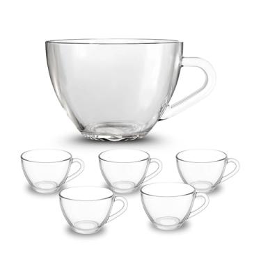 Imagem de Conjunto 6 Xícaras de Café em Vidro 90 ml – Jogo de Xícaras para Expresso e Café Coado