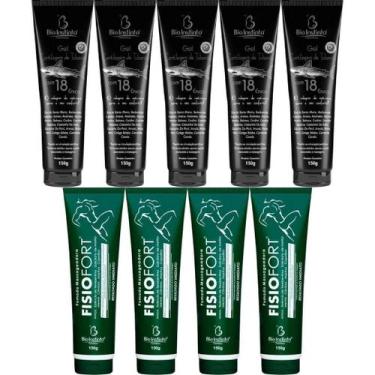 Imagem de Kit 5 Gel Cartilagem De Tubarão 150G 4 Pomada Fisiofort 150G - Bio Ins