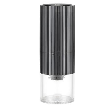 Imagem de Moedor de café elétrico portátil burrs com recarga Type-C núcleo aço inoxidável sem fio múltiplas configurações moagem display LED tela sensível ao toque automática para gotejamento