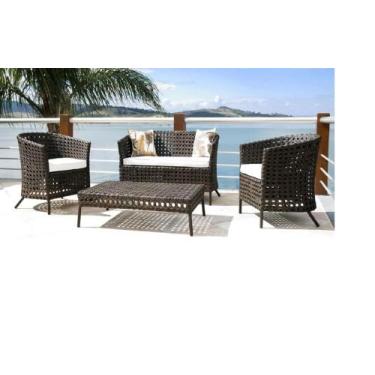 Imagem de Conjunto De Sofá Para Piscina E Jardim Em Alumínio E Fibra - Sarah Móv