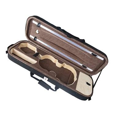 Imagem de Estojo Rígido Profissional Para Violino Tamanho 1/8 Estojo Leve Oblongo Com Alças Ajustáveis ​​higrômetro Tamanho Completo Estojo de Violino