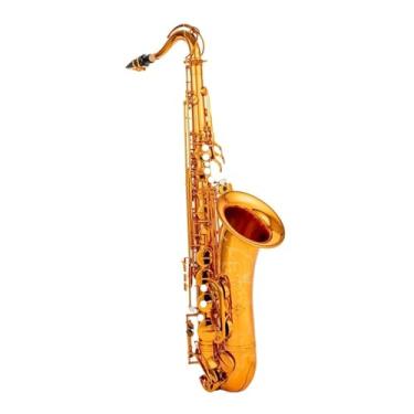 Imagem de Instrumento de saxofone para iniciantes, saxofone tenor, profissional, cobre, latão com acessórios para instrumentos (A)