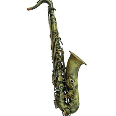 Imagem de Saxofone antigo ciano tenor profissional para iniciantes e profissionais