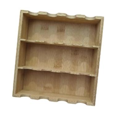 Imagem de YWJLQH Organizador de temperos, porta-temperos, organizador de potes de especiarias, prateleira de parede de 3 níveis, economiza espaço, para gavetas,