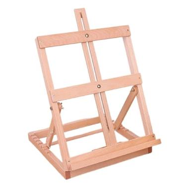 Imagem de Baoblaze Cavalete de mesa para desenho, ângulo ajustável, leve, para desenho, pintura, cavalete para pintores, estúdio de arte, desenho, Faia