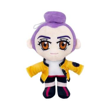 Imagem de Boneco De Pelúcia Anime Kpop Caçador De Demônios Tigre Roxo Com Chapéu