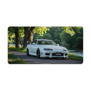 Imagem de HouLaiZhe Suburban JDM S15 Retro Car Gaming Mouse Pads JDM Car Desk Pads Grandes Mousepads para Teclado Desktop Tapete de Computador 30 x 60 cm