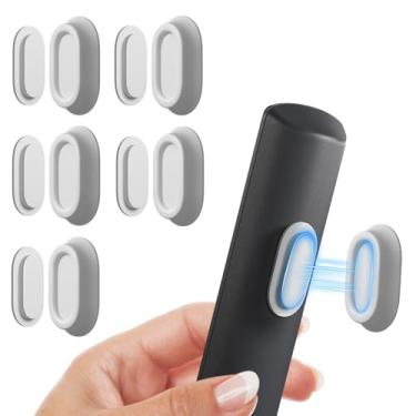 Imagem de Nearockle Pacote com 5 suportes magnéticos para controle remoto de parede, organizador autoadesivo sem furadeira, suporte remoto de TV para cama, ventilador, acessórios para trailers (branco)