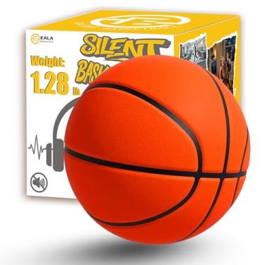 Imagem de Ealacritas Groove-Grip Airless Silent Basketball No.7 (29.5") – Real Basketball Weight | Non-Compressed Shipping | Indoor Practice (Orange, No.7)