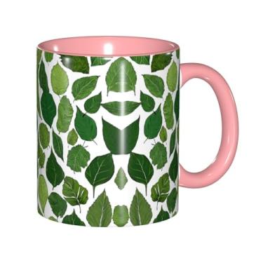Imagem de Zeraoke Monstera Deliciosa Banana Palm Print Canecas de café criativas, personalizadas, presente para família, tamanho de 325 ml, unissex