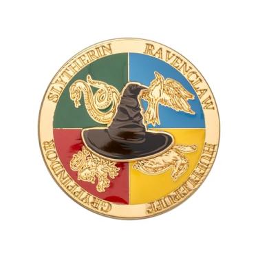 Imagem de Harry Potter Chapéu Seletor Caseiro Crest Broche Giratório – Marcas Exclusivas – Oficialmente Licenciado Mundo Mágico Colecionável para Fãs e Comerciantes de Pinos – Possui Chapéu Seletor Rotativo com
