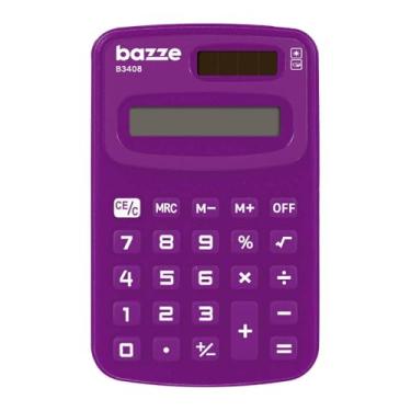 Imagem de Calculadora De Bolso Bazze Mini B3408 Roxa Cartela 1 Unidade