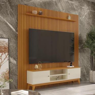 Imagem de Painel Ripado Com Rack TV 75 Polegadas Italia 229cm - Via Nossa, Off W