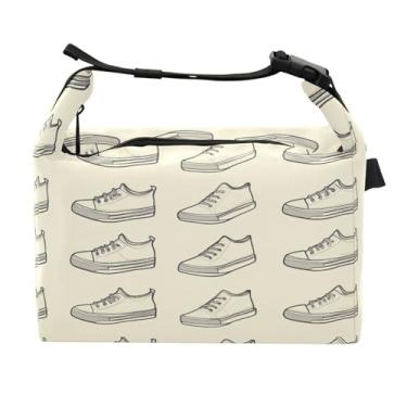 Imagem de STAYTOP Lancheira de sapatos de desenho animado com fivela, lancheira isolada para meninos e meninas, lancheira térmica para trabalho escolar