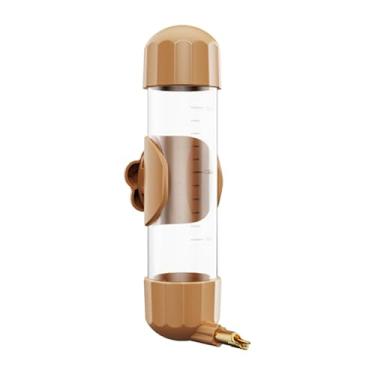 Imagem de MotiveTech Bebedouro para pássaros, fácil de reabastecer, para papagaios, canários, agapornis e araras de pequeno porte, Laranja