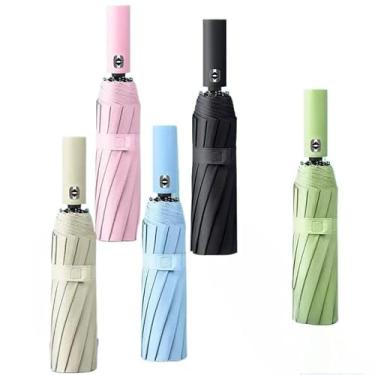 Imagem de Guarda Chuva Automático Sombrinha Grande Proteção Solar UV Reforçado Dobrável colorido(Cor aleatória KIT2)