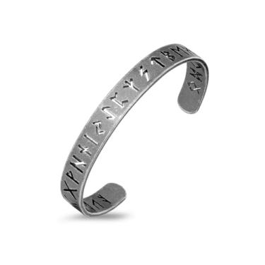 Imagem de PiercingJ Pulseira masculina runa, Medium, Metal, Sem Pedra Preciosa