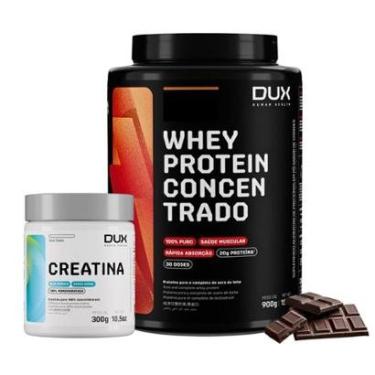 Imagem de Combo Dux Nutrition Whey Concentrado Vários Sabores + Creatina 300g Monohidratada-Unissex