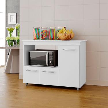 Imagem de Armário Multiuso Bela 3 Portas Cozinha Mb1 Cor Branco Pc