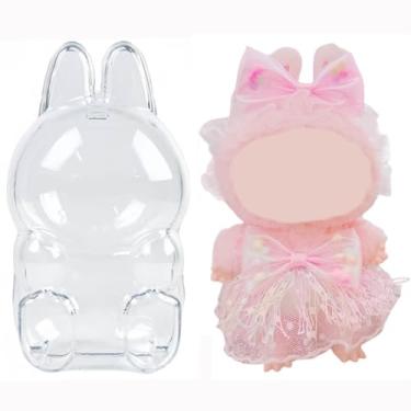 Imagem de IMMER LIEBEN Protective Case with Cute Dress HD Transparent Case Thickened Material Protector Against Drops and Dust Waterproof While Maintaining Crystal-Clear Clarity, Sitting (No Doll)