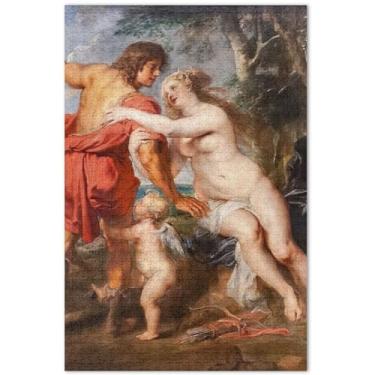 Imagem de Rubens Painting Venus Adonis Prints Adultos 1000 Peças Quebra-cabeça Cenário Arte Pintura Natureza Puzzle Game Tech Gifts, 75 x 40 centímetros