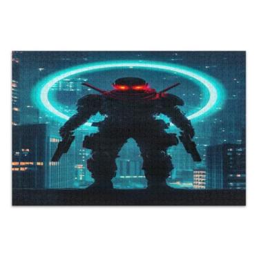 Imagem de Quebra-cabeça Soldier Silhouette preto, 1000 peças, quebra-cabeça adulto com letras na parte de trás