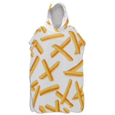 Imagem de Joisal Roupão para troca de poncho de surfe amarelo com desenho animado fofo para adultos toalhas de banho com capuz absorventes homens mulheres poncho com capuz