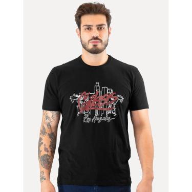 Imagem de Camiseta Guess Masculina Los Angeles Skyscraper Preta-Masculino