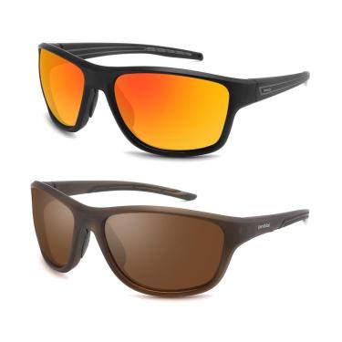 Imagem de Kit 2 Óculos De Sol Corrida Beach Tennis Pesca Polarizado Uv-Unissex