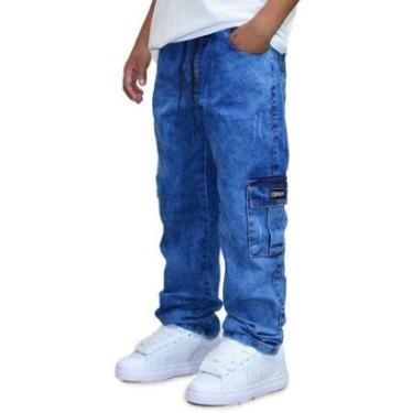 Imagem de Calça Brack Infantil Cargo Action Jeans-Masculino