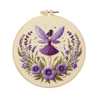 Imagem de Kit DIY De Bordado À Mão Para Iniciantes: Menina Elfo Criativa Com Asa